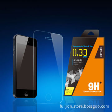 0.3mm sharp edge phone tempered-glass film screen guard for iPhone 5S